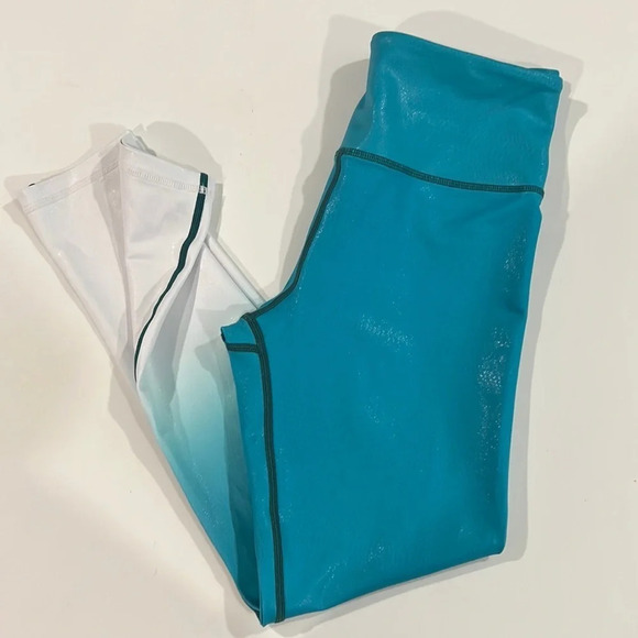 ziya Pants - Ziya- Teal Venom Metallic, ombré light and tight 6-8